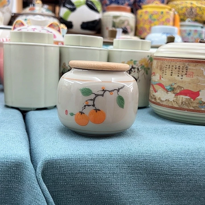 瓷片茶叶密封罐陶瓷