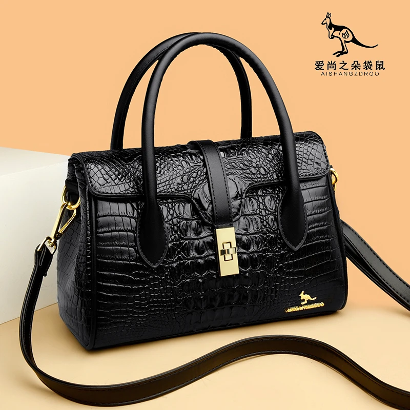 2025包包女新款潮流女包单肩斜挎手提包纹女士大容量女包