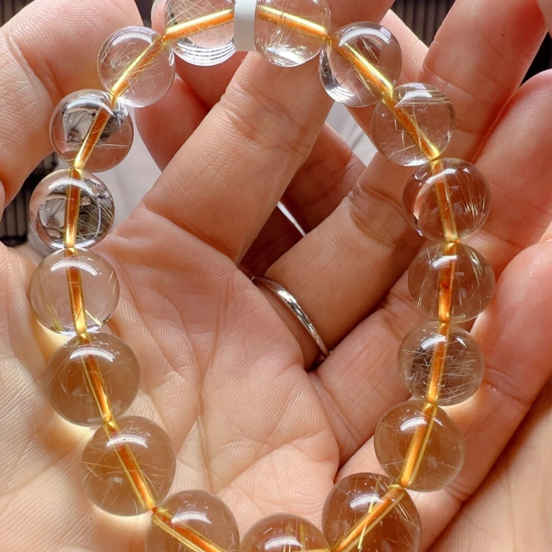 水晶手串未镶嵌金发晶12