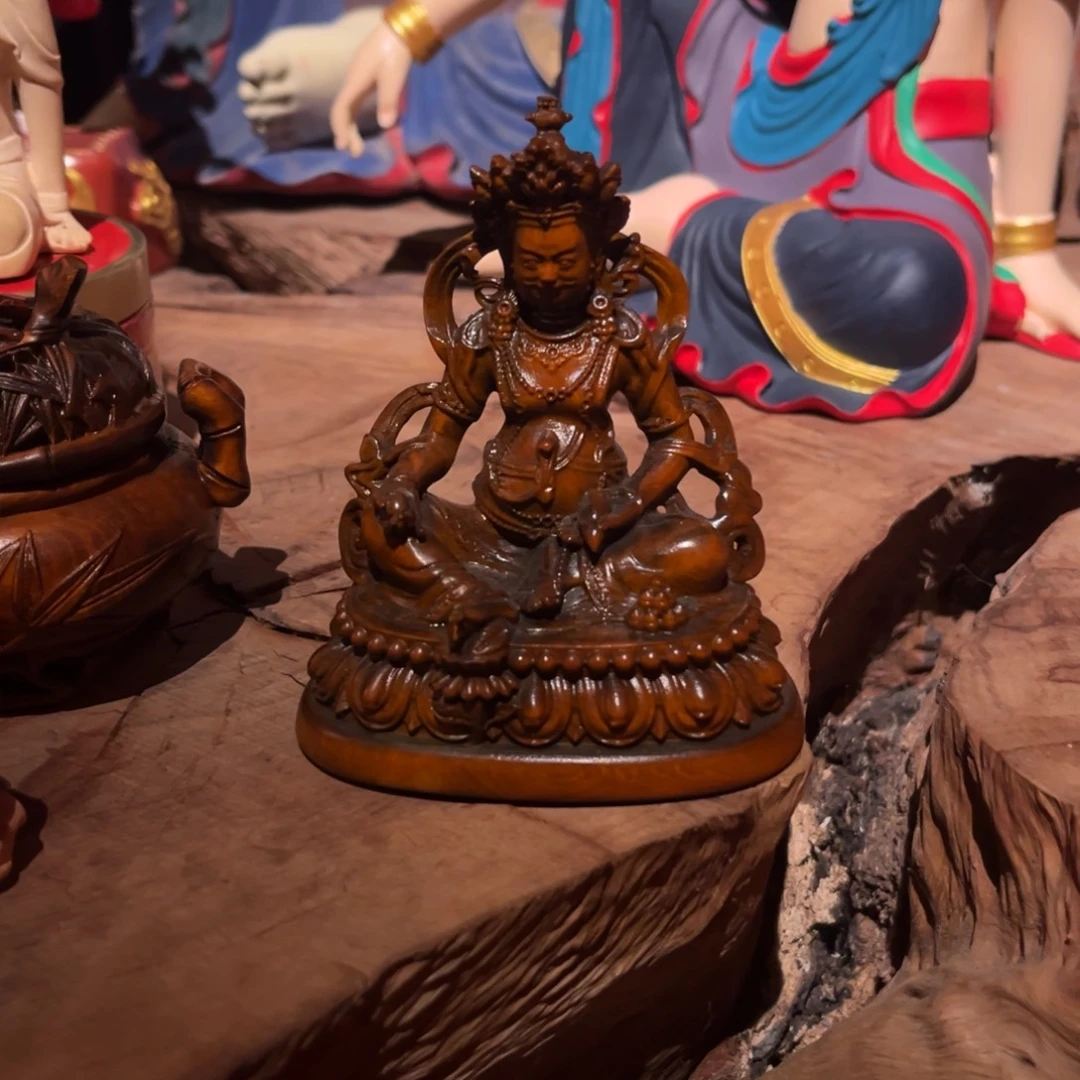 木黄杨木仿古黄财神摆件