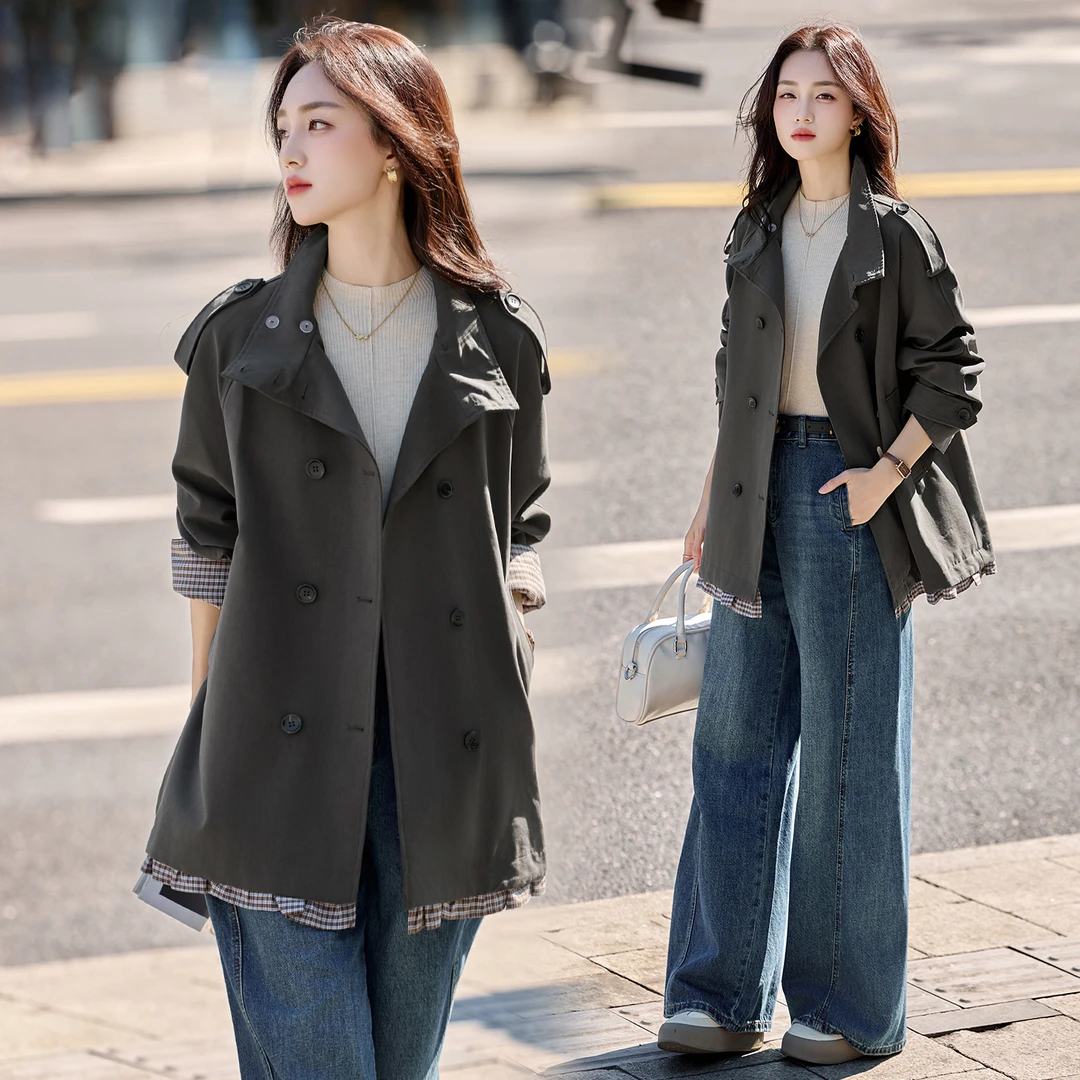 风衣女装2025秋天衣服新款修身显瘦气质时尚中长款高级感春秋外套