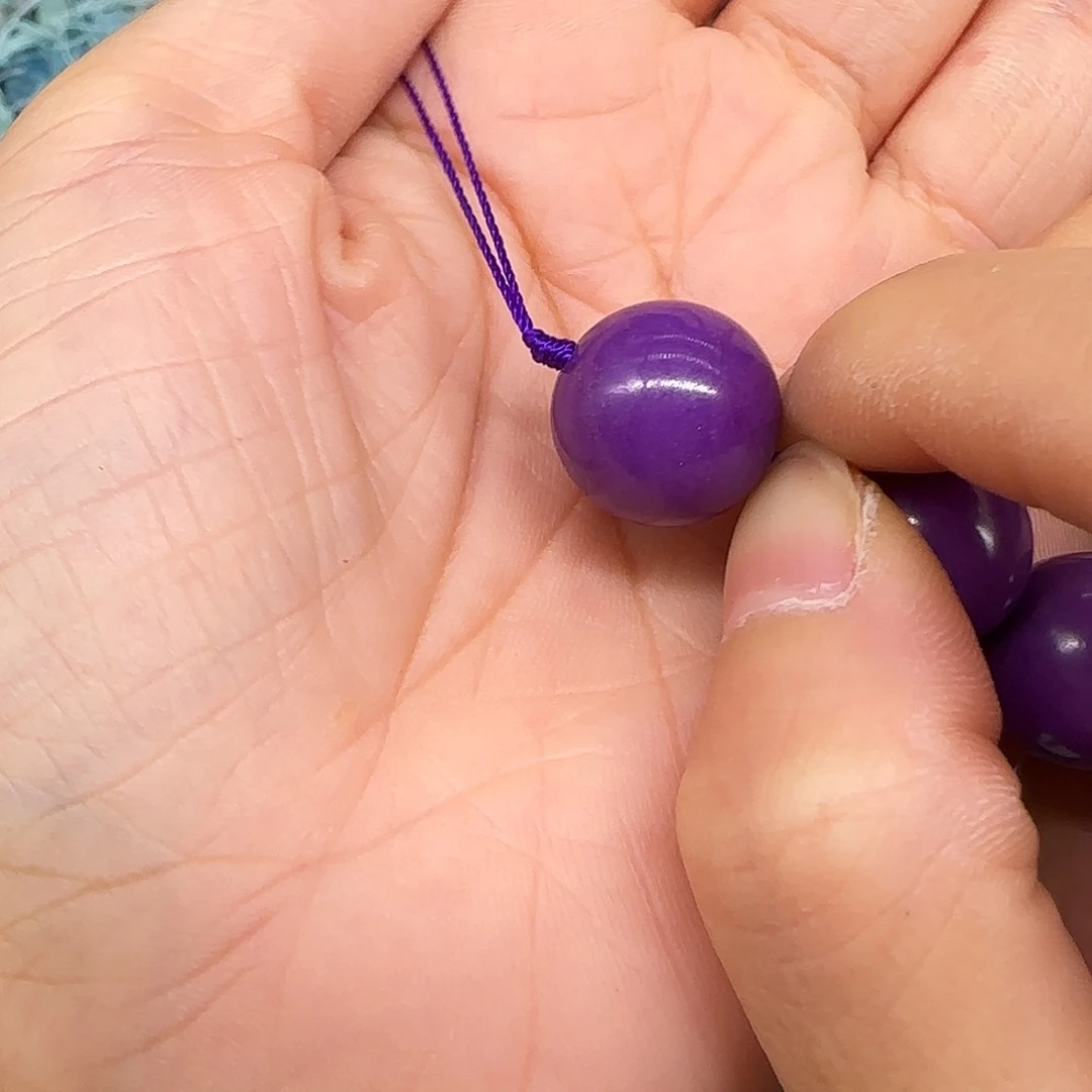 玛瑙/玉髓合金珠宝半成品紫云母14mm一颗