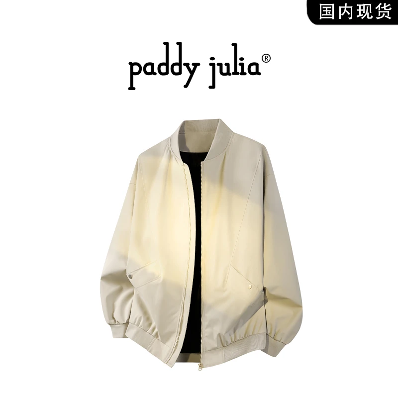 Paddy julia翻领夹克男士春秋季美式休闲痞帅高级感百搭外套男装