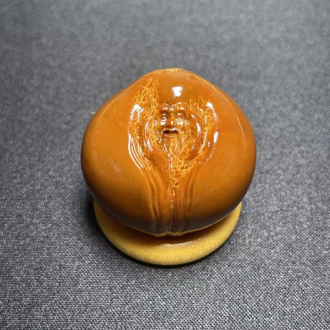 天然印尼大橄榄雕刻3.5左右寿星单籽