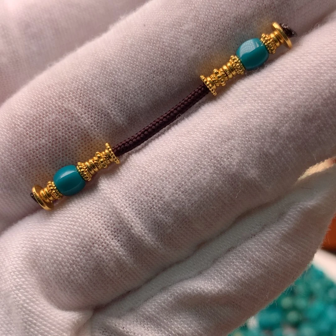 绿松石18K金镶嵌配饰