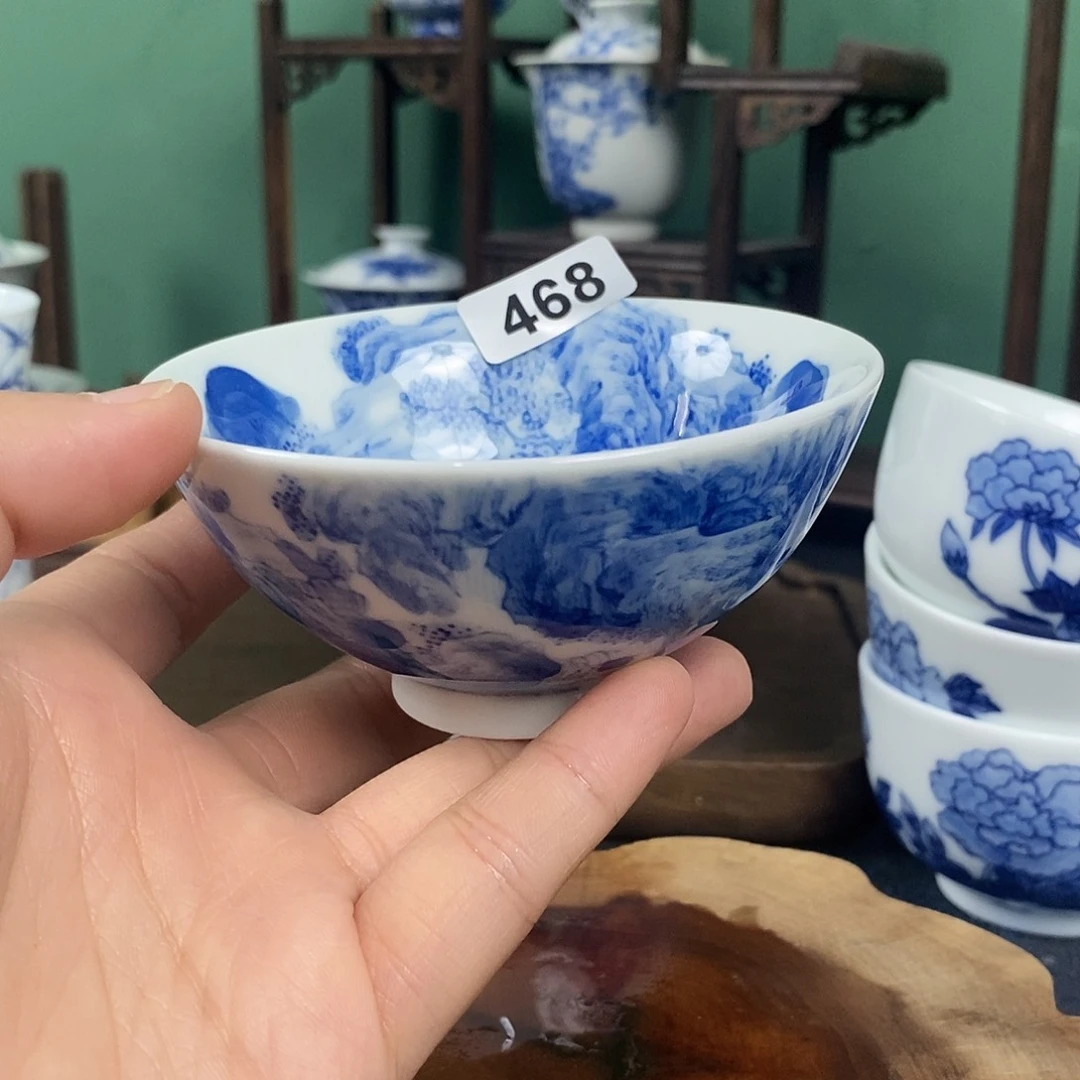 摆件景德镇手绘青花茶器468