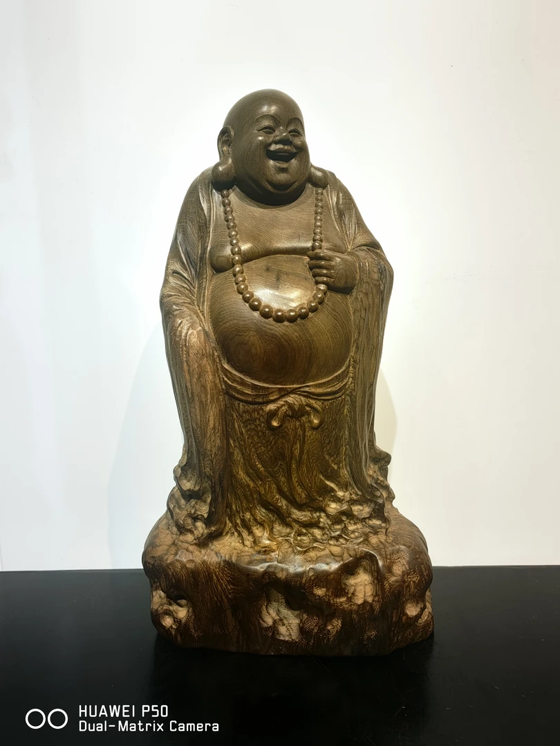 金丝楠木笑佛，嵊州根雕，中国非遗