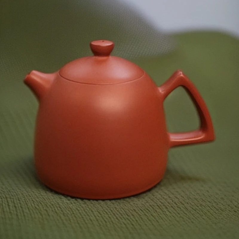 【秦权壶】约140C潮州全手工手拉壶原矿朱泥紫砂壶家用