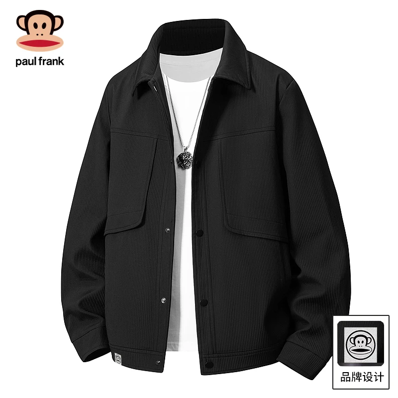 大嘴猴春秋季新款简约男装外套潮牌2025时尚潮流新品百搭工装夹克