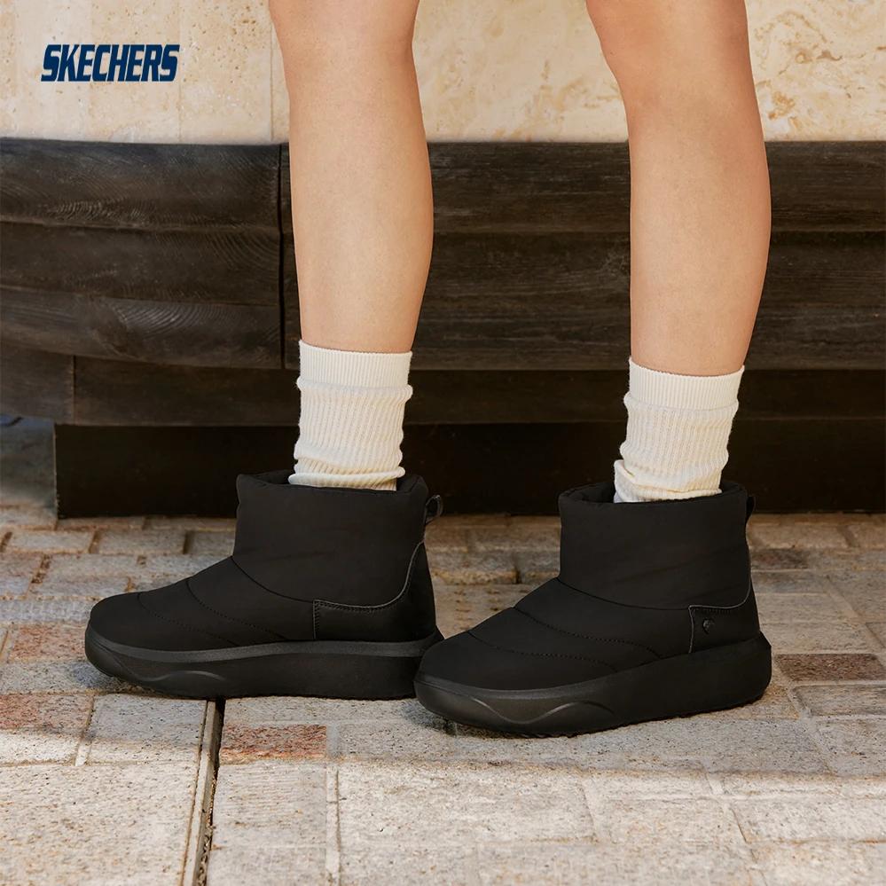 官方女鞋时尚厚底中筒靴舒适耐滑保暖雪地靴冬靴114754