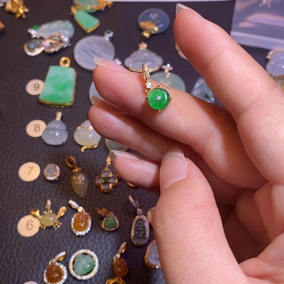 翡翠银S925镶嵌颈饰