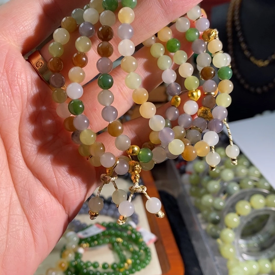 和田玉未镶嵌手链多样性拍一发一