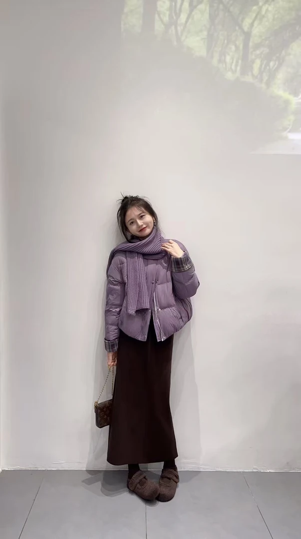 2026秋冬新款小个子今年巨好看气质棉服保暖外套百搭半身裙两件套