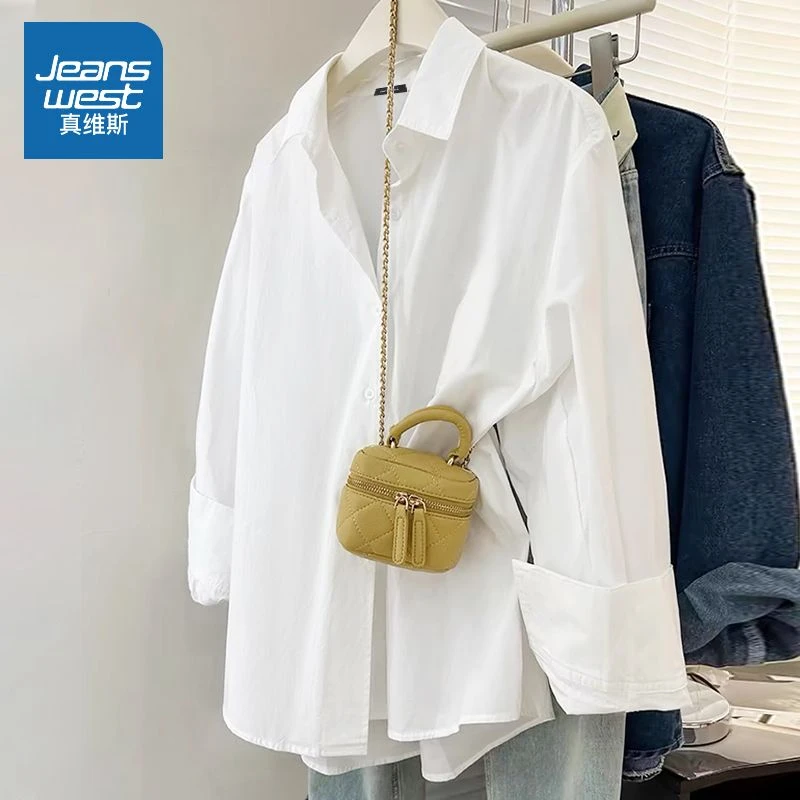 真维斯防晒衬衫女2025新款夏季宽松衬衣长袖外套甜美可爱风格衣服