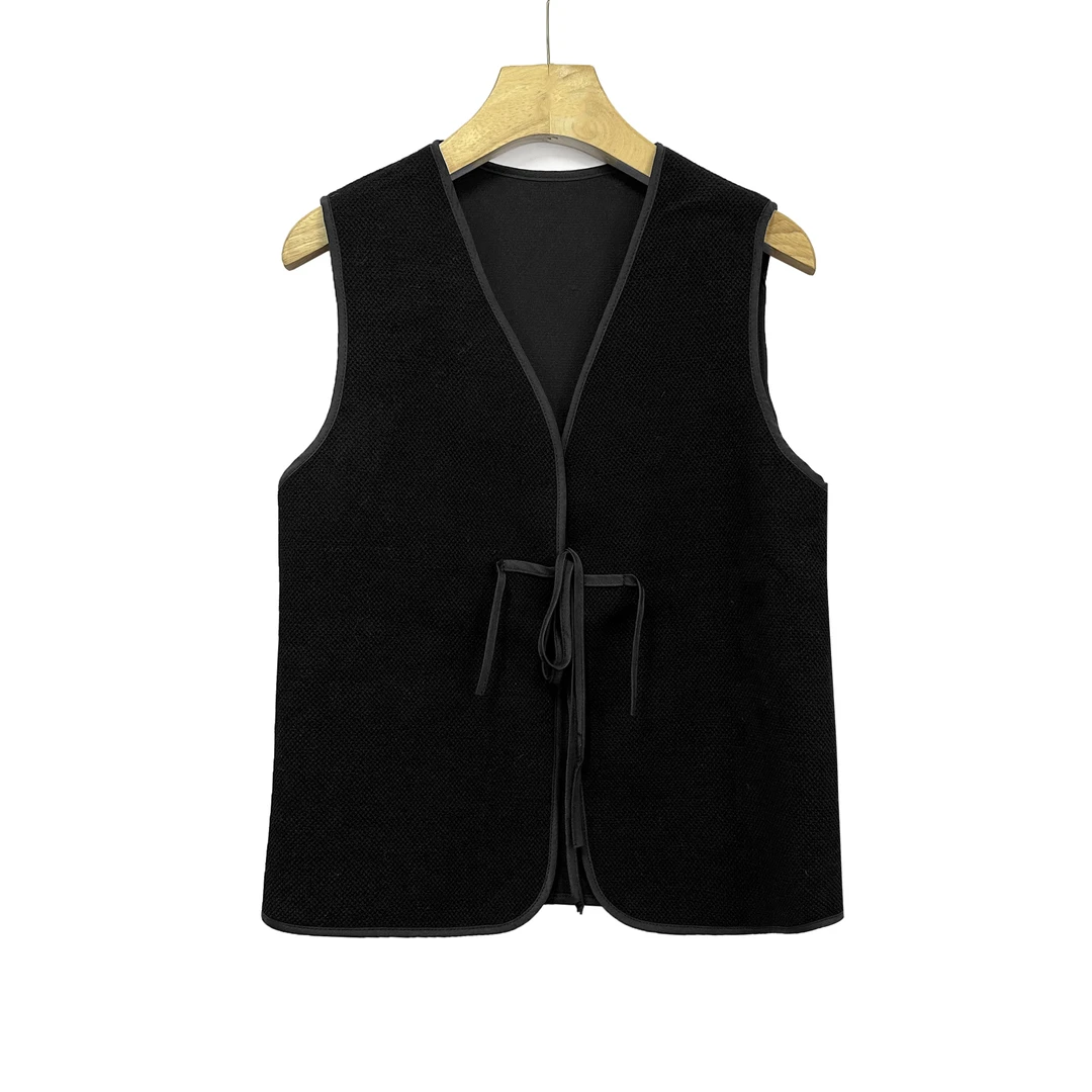 2025新款！女士V领时尚百搭无袖减龄马甲F623