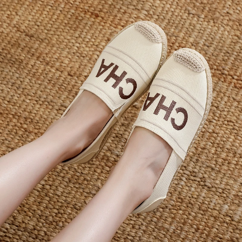 浅口透气渔夫鞋女低帮平底一脚蹬懒人鞋韩版百搭布鞋女新款休闲鞋