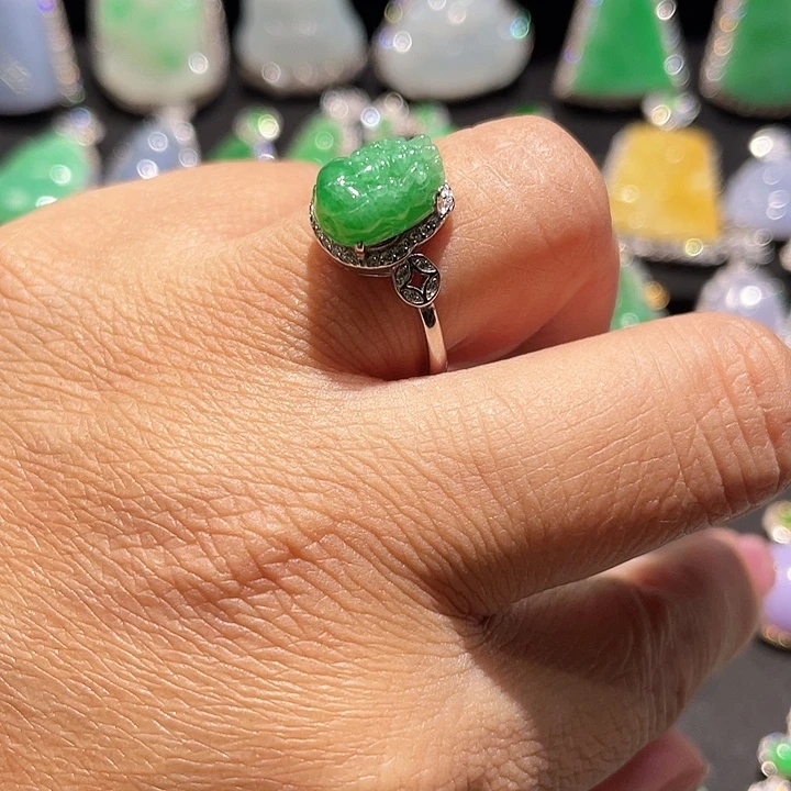 翡翠银S925镶嵌颈饰