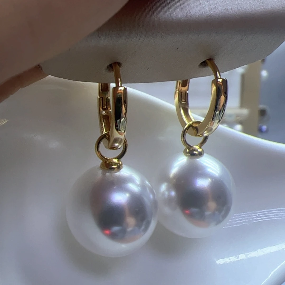 淡水珍珠耳饰银S925镶嵌