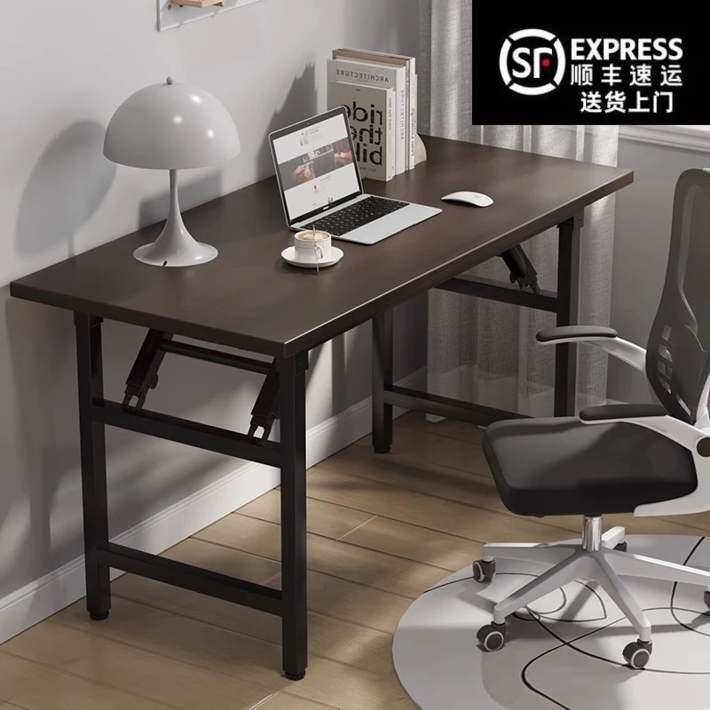 可折叠电脑桌台式书桌家用出租屋卧室小桌子简易学习写字桌长方形