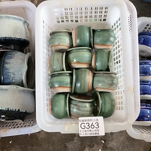 紫砂花盆363微瑕品口径3厘米左右的