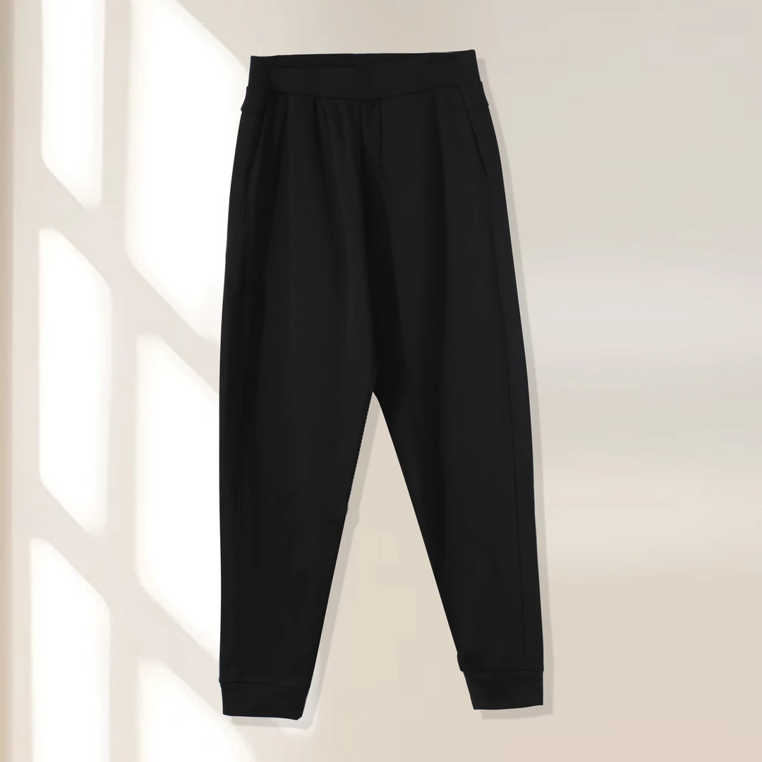 换季男士拼接休闲裤加绒长裤宽松舒适松紧腰裤01167简约亲肤舒适