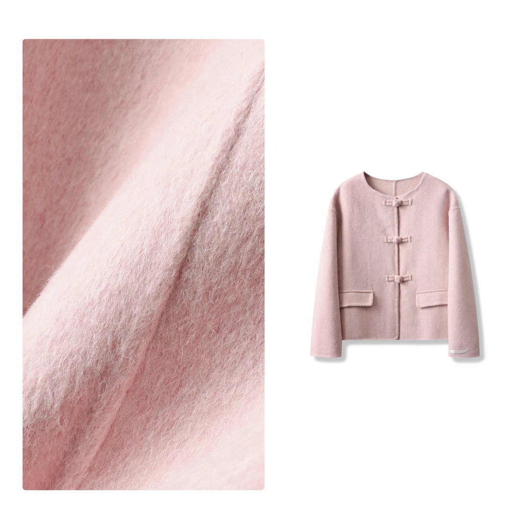 门店8&9/9！玲珑外套」品质绵羊长毛手工盘扣短款毛呢大衣 M14172