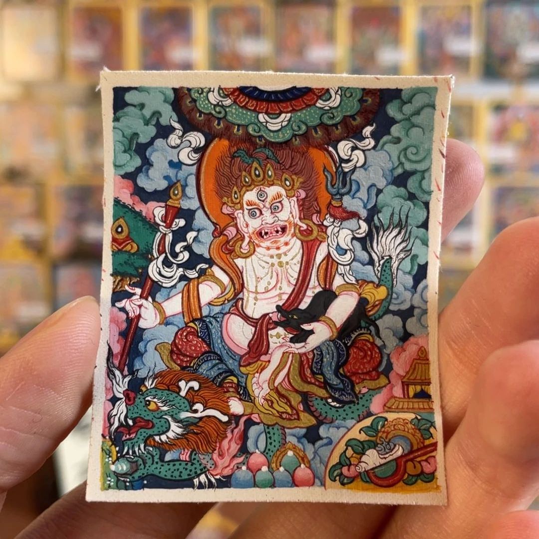 凉***姐吊坠小鱼热贡手绘，9折