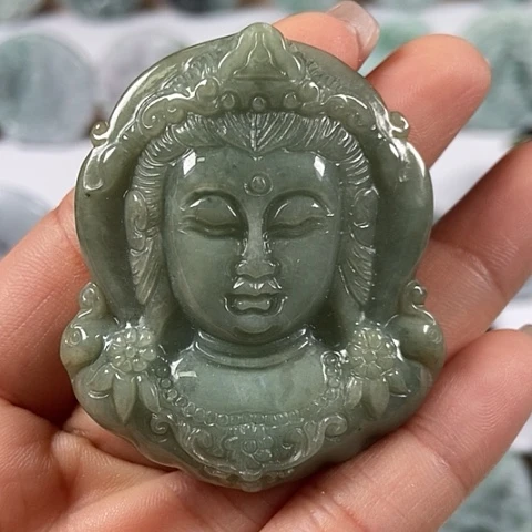 翡翠颈饰未镶嵌观音福利