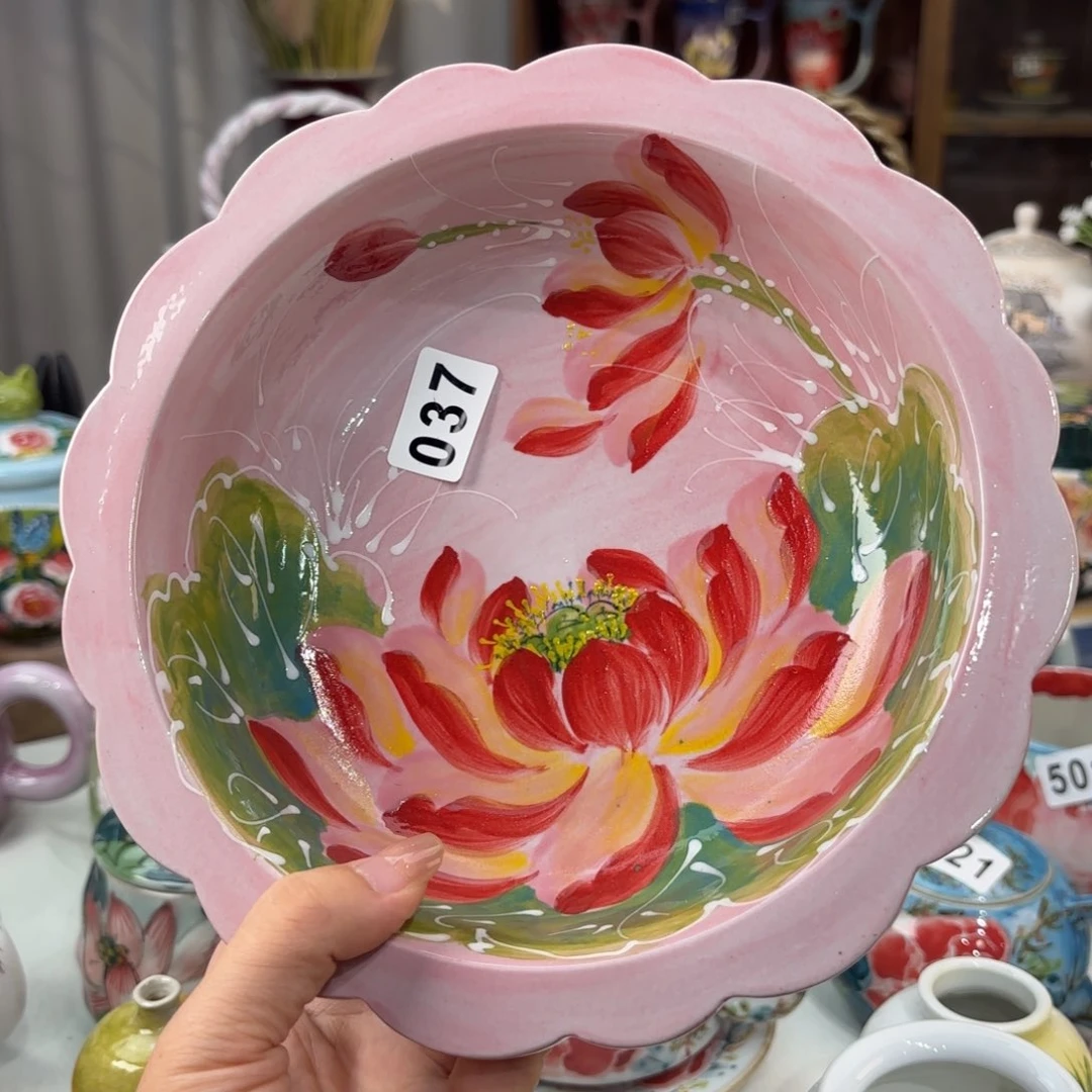 瓷片景德镇手绘高温釉下彩陶瓷茶具