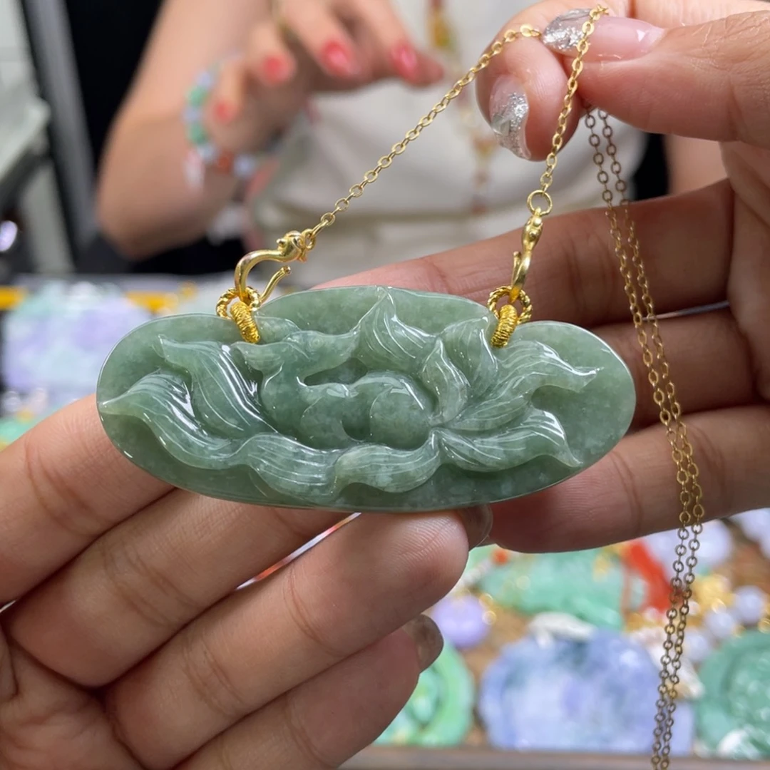 翡翠未镶嵌颈饰代编织