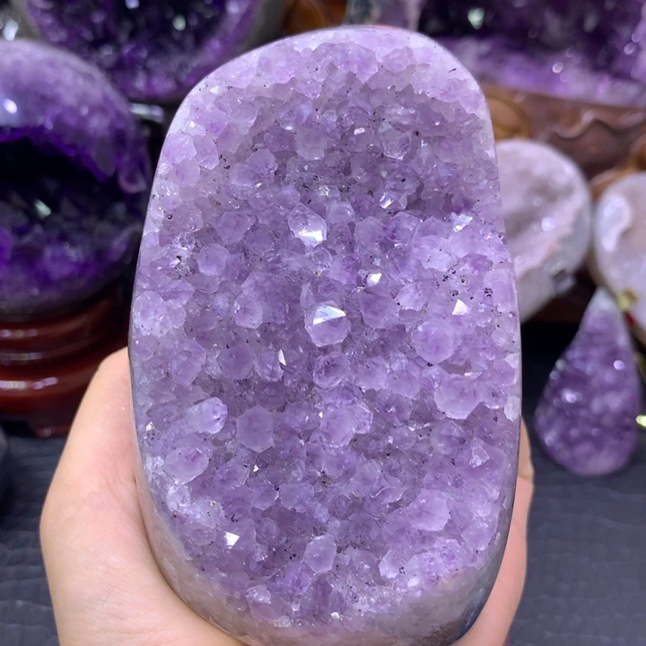 紫晶珠宝半成品未镶嵌放漏不退