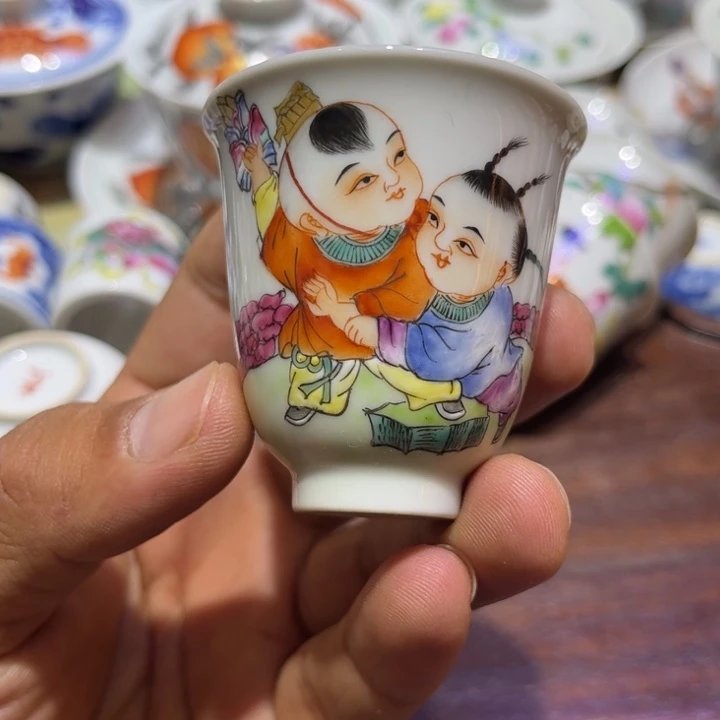纯手绘精品盖碗杯