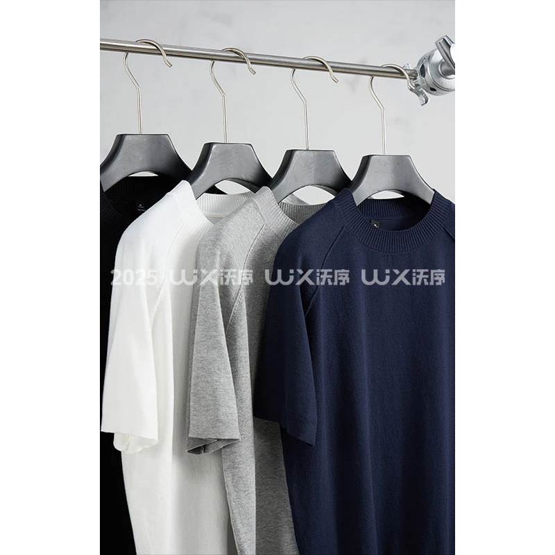 【合身版型】Premium Cotton60支精梳棉男士圆领针织短袖T恤打底衫