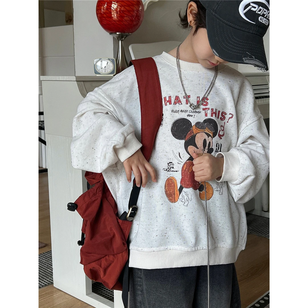 in 爱：sn25春季儿童卫衣韩版oversize卡通彩棉男女童洋气卫衣8211