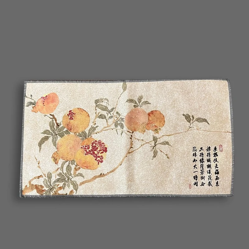 长绒实拍精品茶巾疯狂促销吸水茶巾石榴多子多福硕果累累
