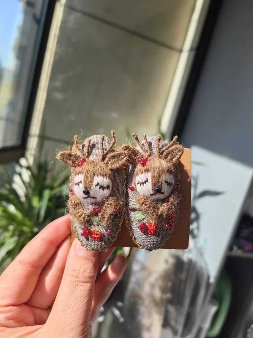 法式复古宫廷风针织蕾丝边夹森系成人红色港风侧边刘海发饰