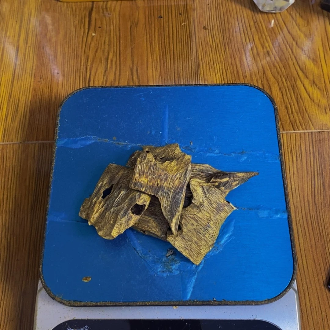 风***子沉香沉香碎屑白棋块料20克
