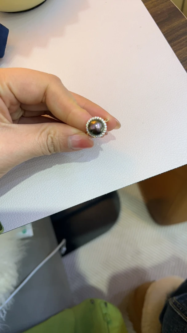 18k金戒指大溪地10-11mm