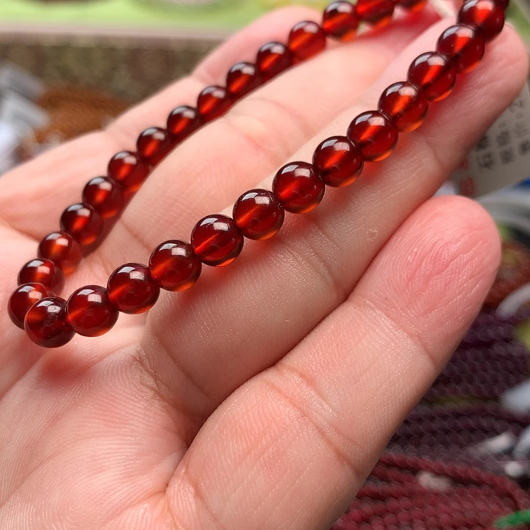 晴***心未镶嵌手串石榴石6.3