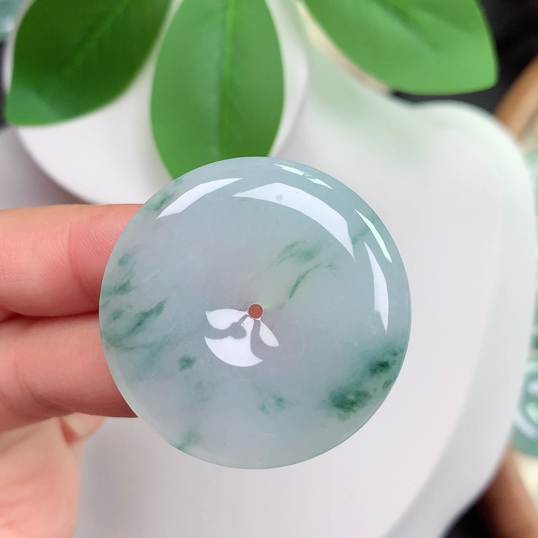 颈饰未镶嵌翡翠平安扣 35.5x5.8mm