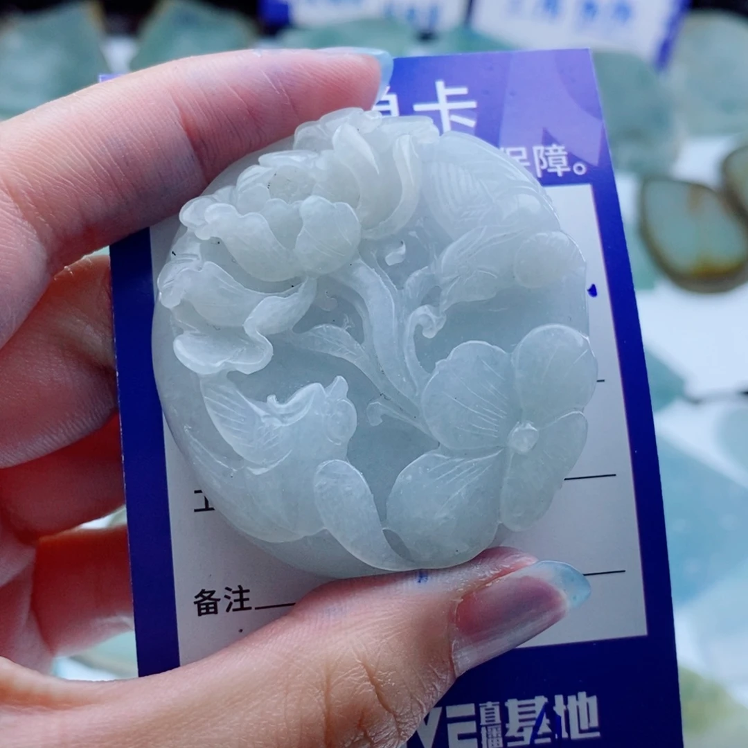 翡翠未镶嵌挂件天然缅甸翡翠A货