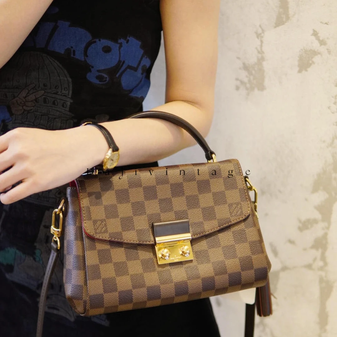 95新 LouisVuitton/路易威登 大吉中古/Lv棋盘格流苏邮差斜挎包