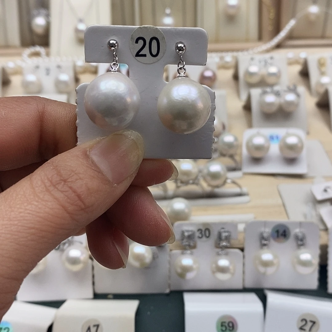 银S925镶嵌淡水珍珠颈饰