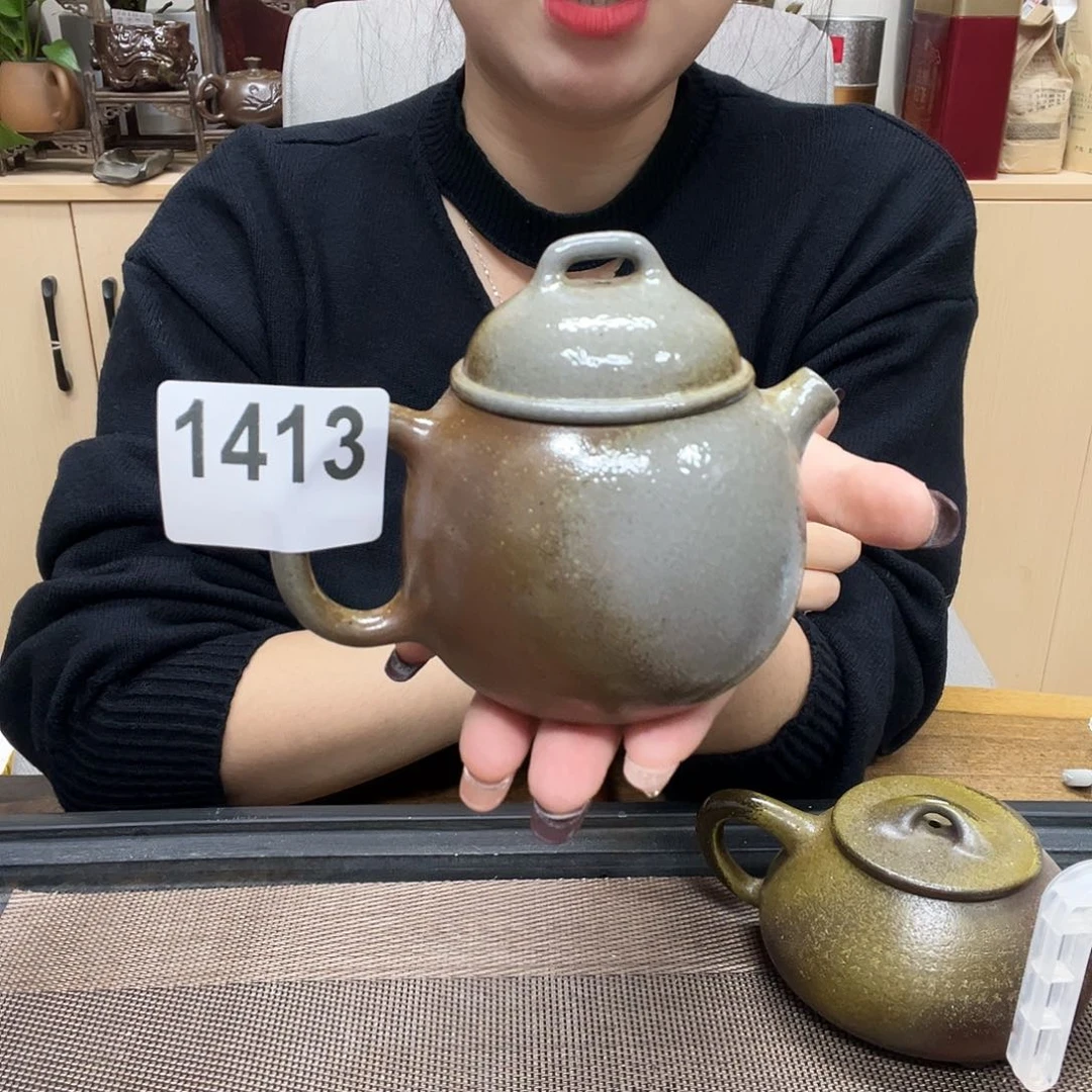 壶1413老韩坭兴陶 柴烧憨壶