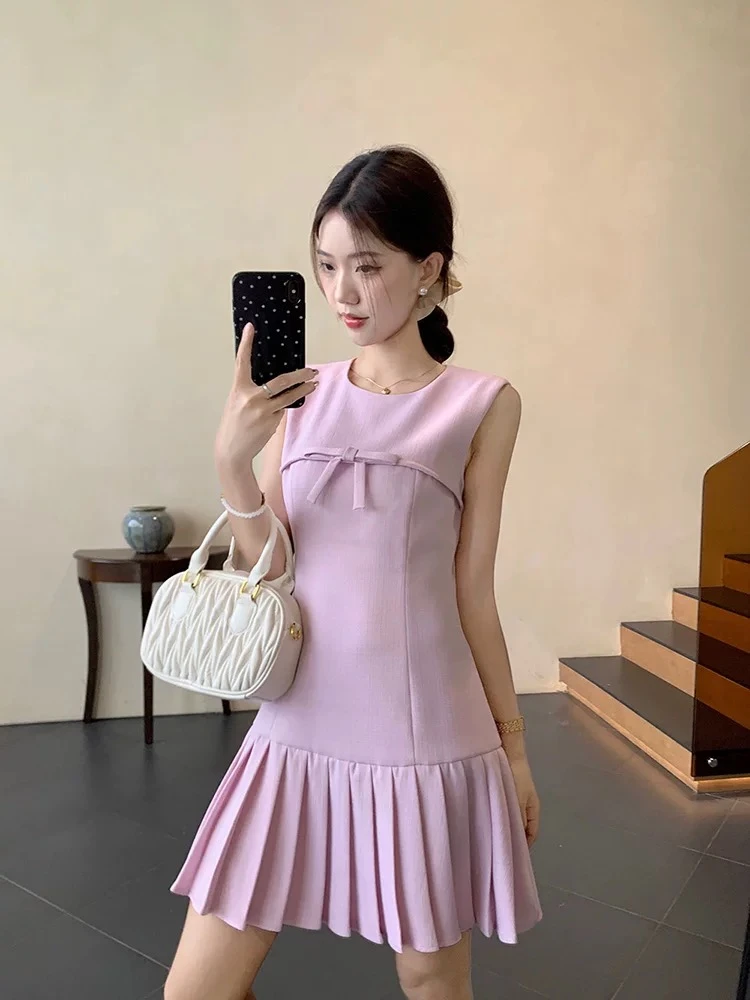 【编号1107】深圳南油高端女装夏季法式紫色小香风连衣裙