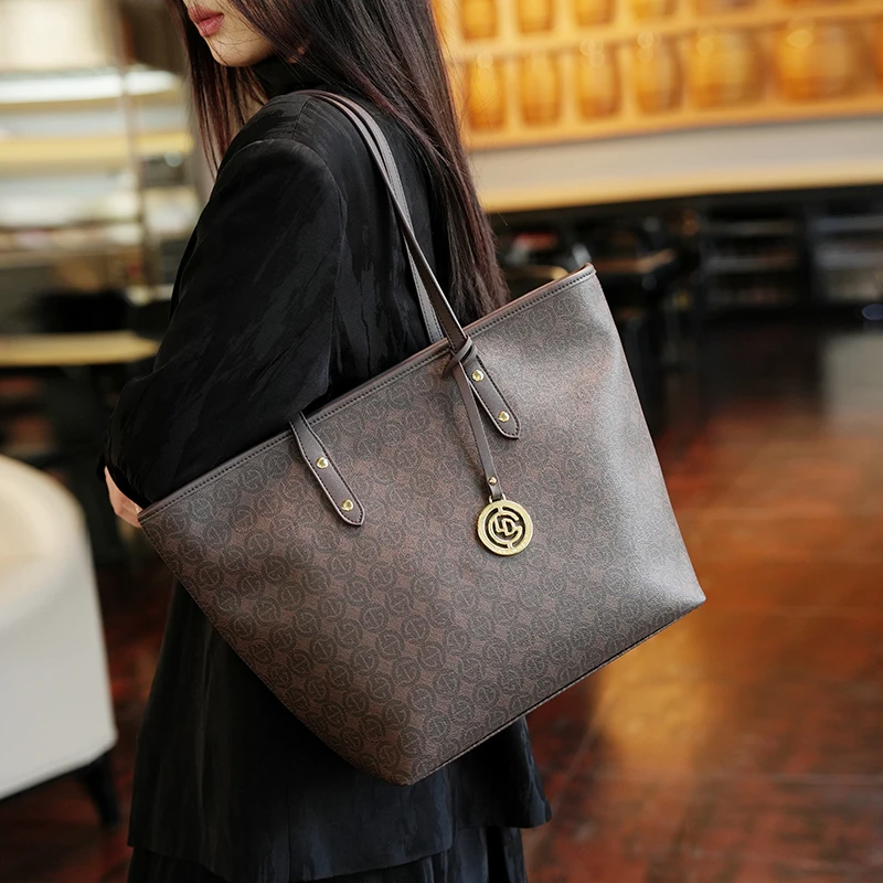 GELANDAI2024新款托特包单肩包通勤时尚女士大包包电脑包潮流