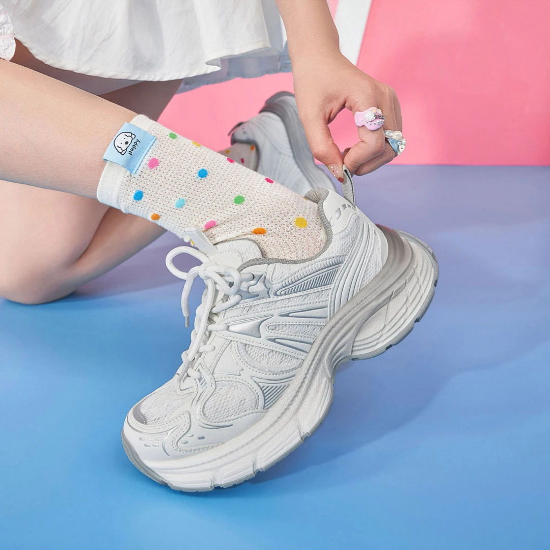 玛速主义2025年冬季新款网面透气运动鞋厚底百搭老爹鞋休闲跑步鞋