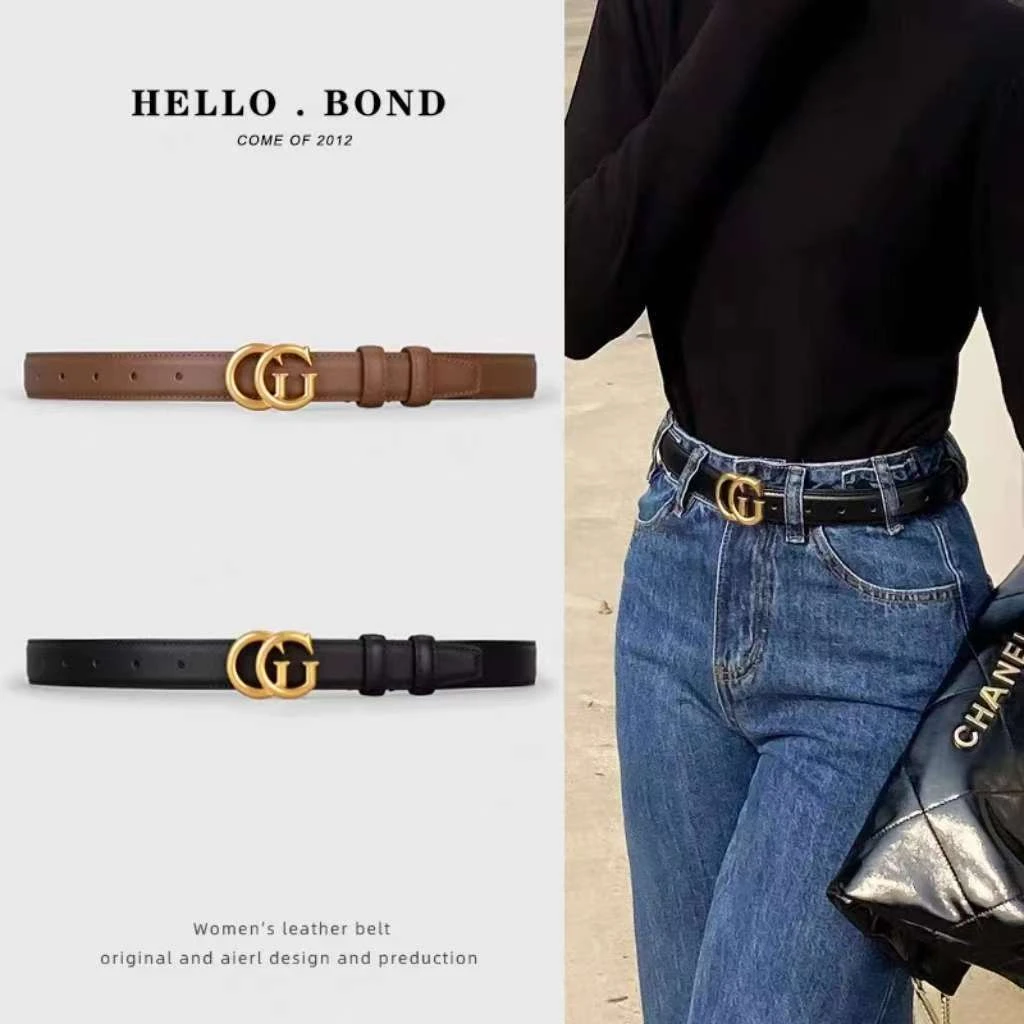 牛仔裤百搭皮带女款真皮百搭2025新款腰带女士针扣时尚装饰简约