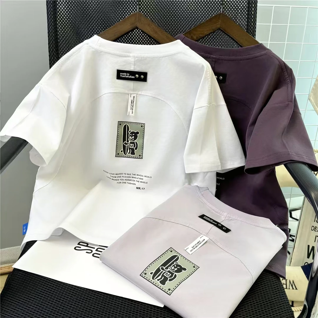 男童夏款T恤2025款夏季短袖ol上衣打底衫宝宝夏装中大童圆领韩版