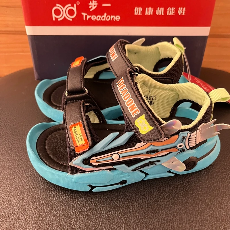 断码清仓步一机能鞋夏款男童宝宝运动鞋软底学步镂空鞋露趾凉鞋